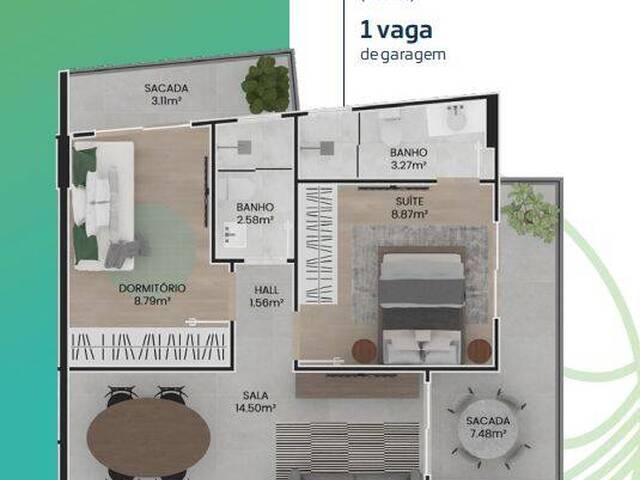#6748 - Apartamento para Venda em Praia Grande - SP